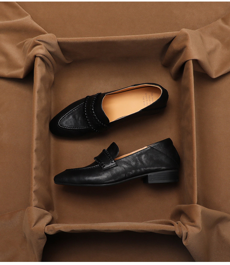 Women Shoes Elegant - SHOEBOX Retro soft sheepskin one foot