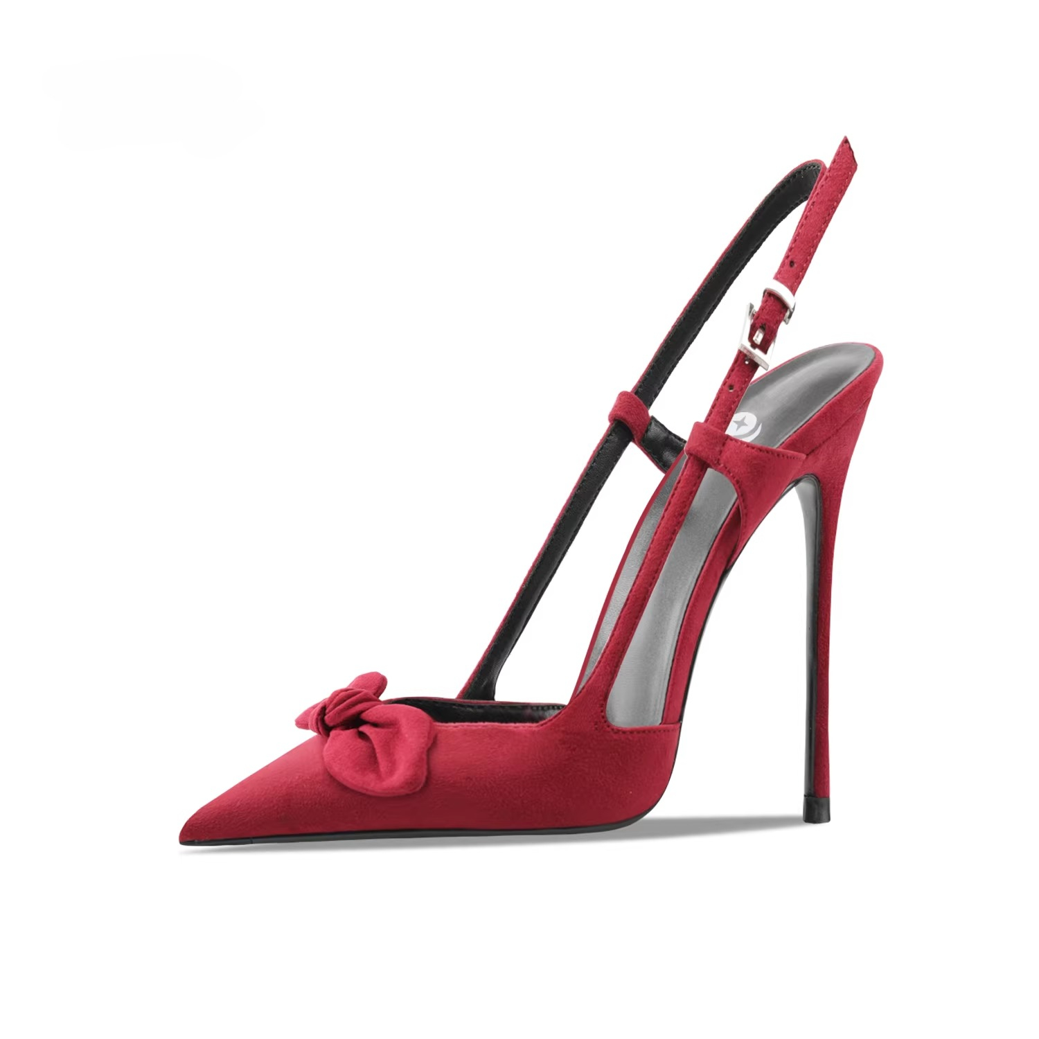 Platform Mule Heel - Bow Suede Heels New Summer Pointed