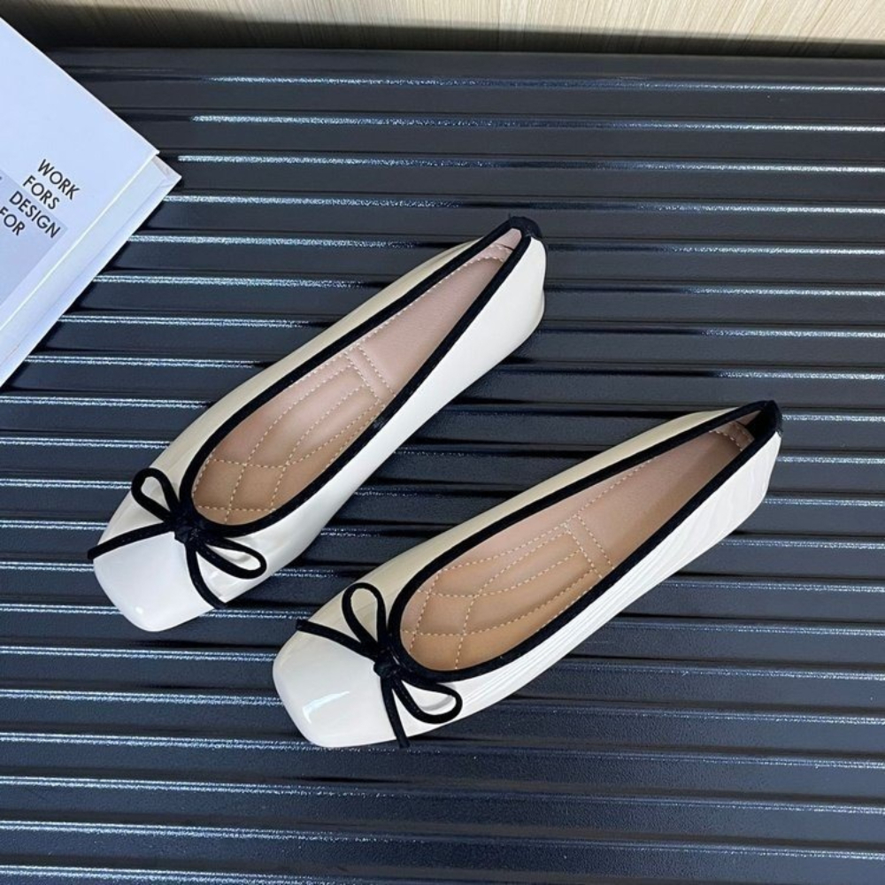 Women Shoes Elegant - Women Nude Pink Patent Leather Ballet