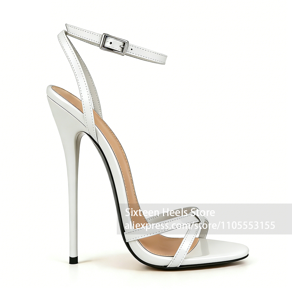 16cm Lacquered Heel Knot Sanda - Metallic Heel Sandal ulasan dan harga