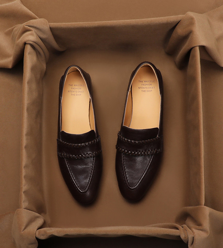 SHOEBOX Retro soft sheepskin o - Women Shoes Elegant ulasan dan harga