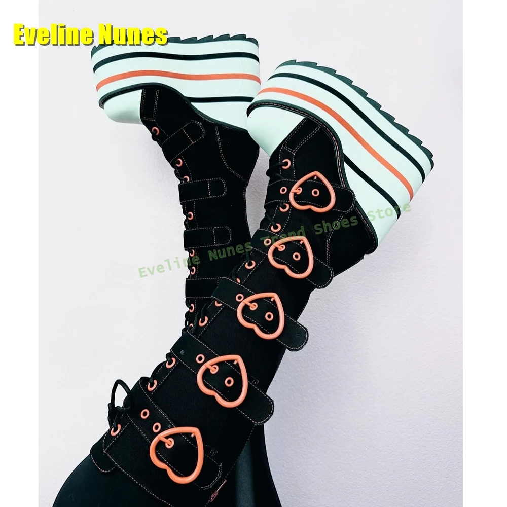 Heart Shaped Buckle Platform B - Women'S Shoes Trending 2025 ulasan dan harga