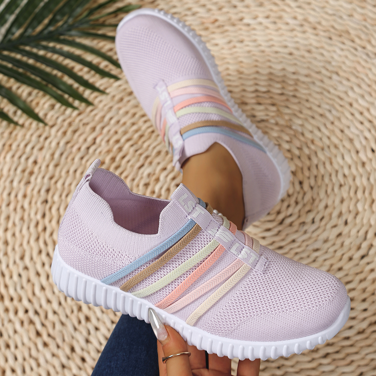 Delicate Rainbow with Pink Sho - Women'S Shoes For Plantar Fasciitis ulasan dan harga