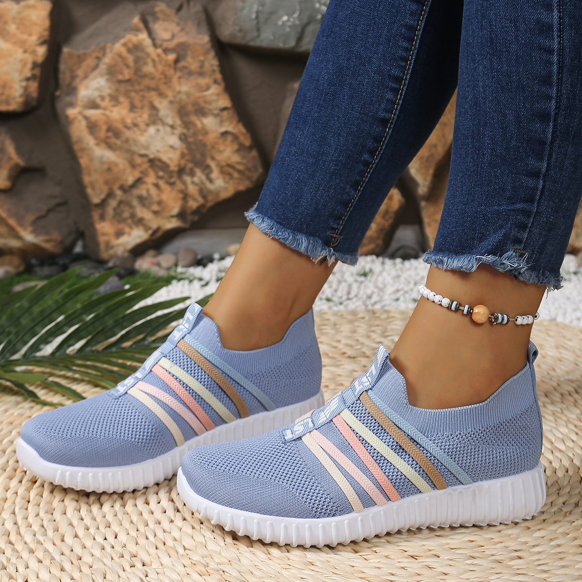 Delicate Rainbow with Pink Sho - Women'S Shoes For Plantar Fasciitis ulasan dan harga