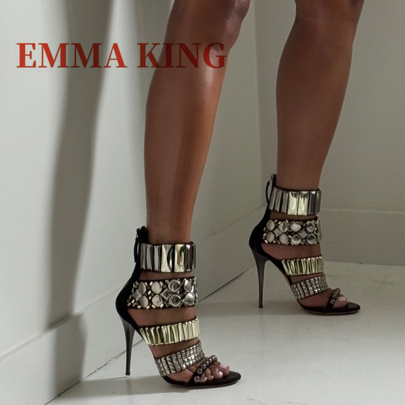Black Embellished Ankle Strap  - Platform Mule Heel ulasan dan harga