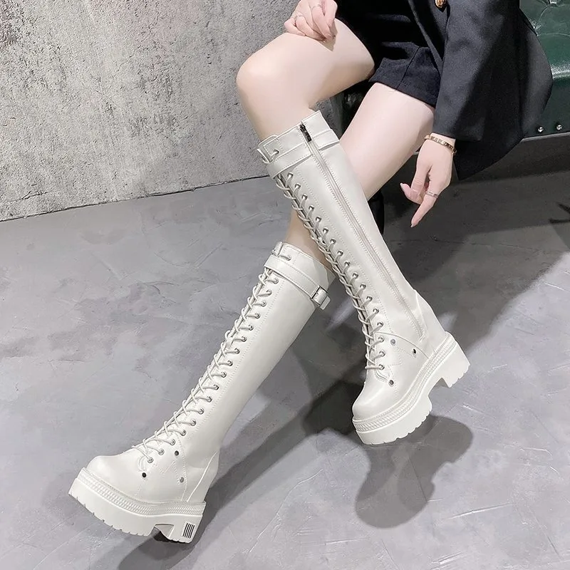 10CM New Women Platform Knee H - Wedge Heeled Sneaker ulasan dan harga