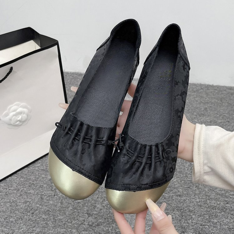 Chinese Style Color Block Slip - Women'S Shoes For Work ulasan dan harga