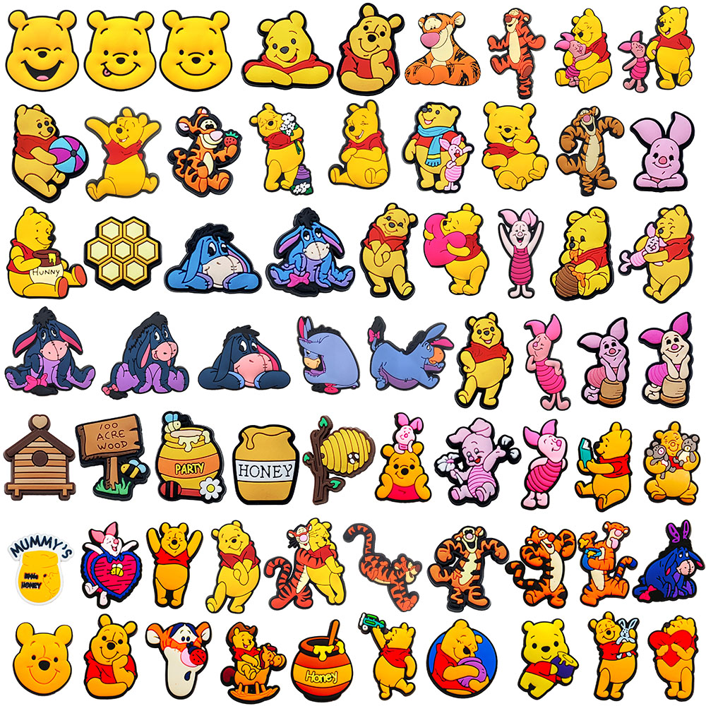 20-66pcs Cartoon Pooh Piglet T - Croc Style Clog ulasan dan harga