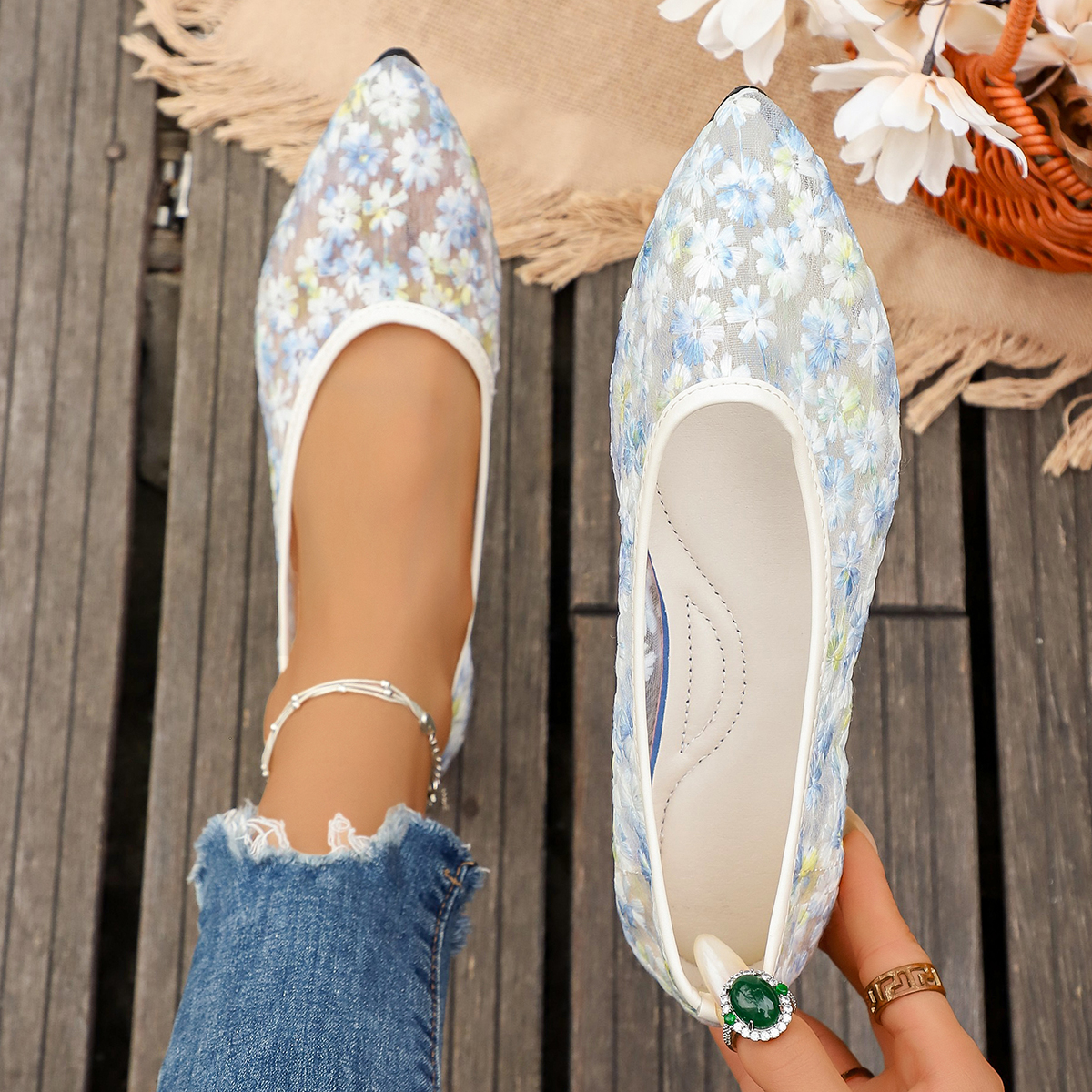 Summer Elegant Flower Low Heel - Women'S Shoes Toms ulasan dan harga