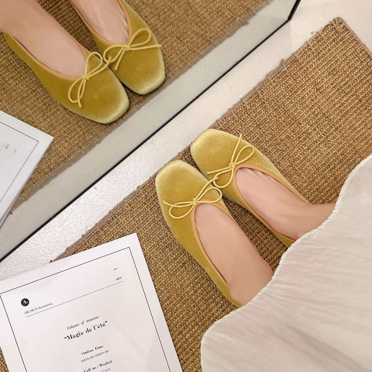 French-style high-end velvet b - Ballet Flat Women ulasan dan harga