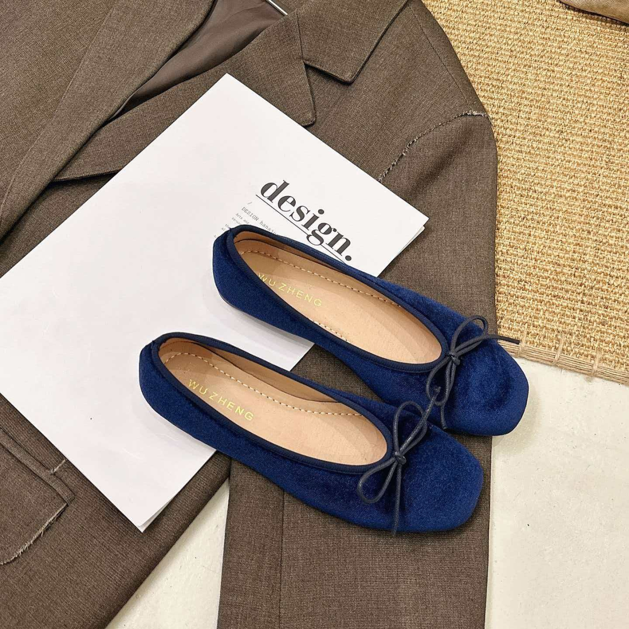 French-style high-end velvet b - Ballet Flat Women ulasan dan harga