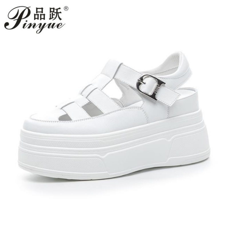 8.5cm Hollow Full Cow Genuine  - Wedge Heeled Sneaker ulasan dan harga