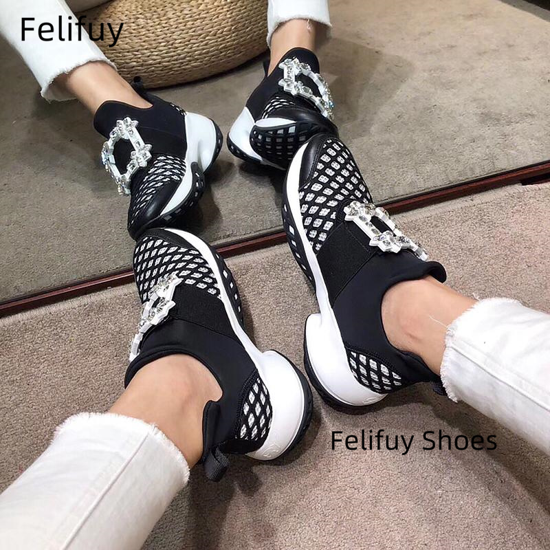 New Platform Sneakers Crystal  - Women Shoes Qc ulasan dan harga