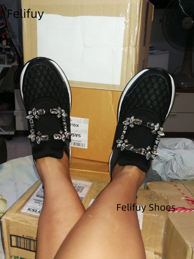 New Platform Sneakers Crystal  - Women Shoes Qc ulasan dan harga