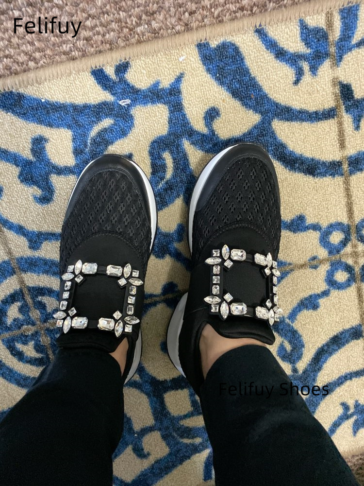 New Platform Sneakers Crystal  - Women Shoes Qc ulasan dan harga