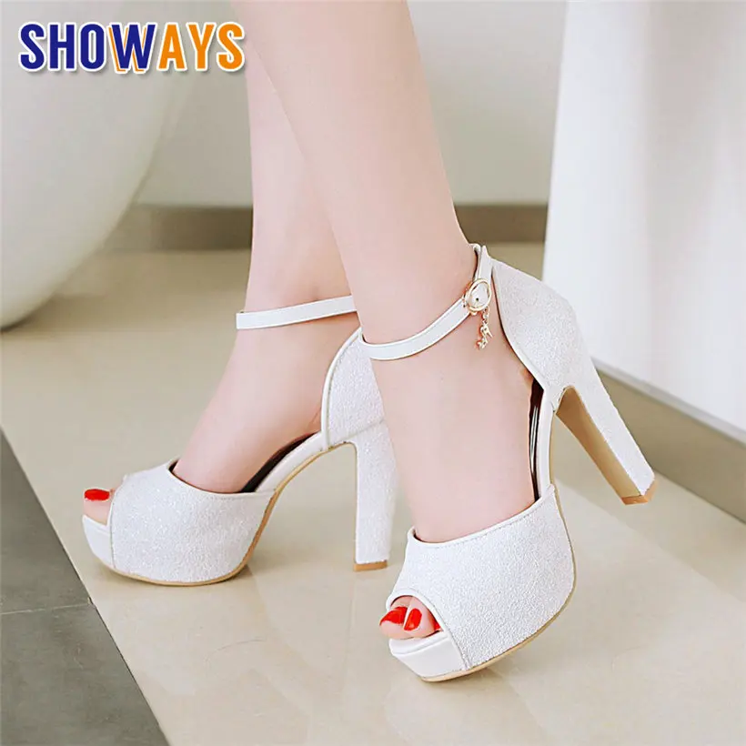 White Wedding Party Women Plat - Metallic Heel Sandal ulasan dan harga