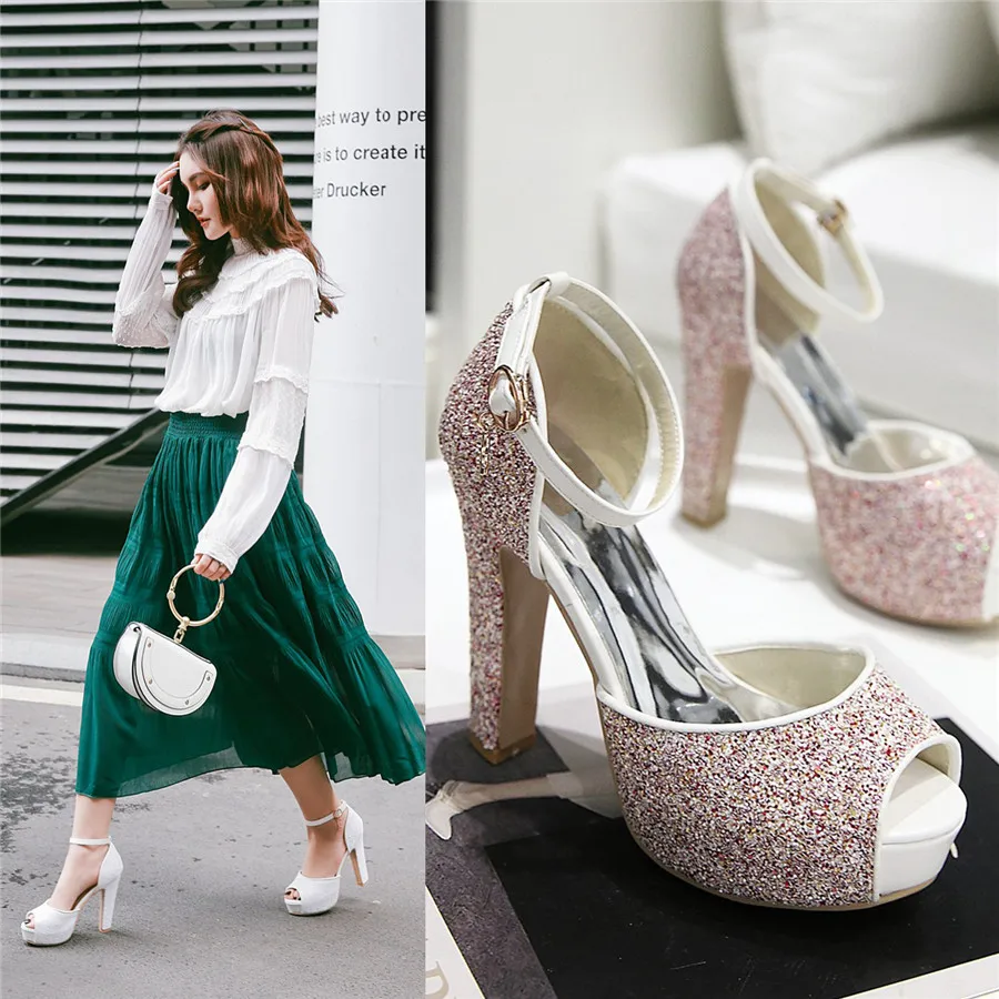 White Wedding Party Women Plat - Metallic Heel Sandal ulasan dan harga