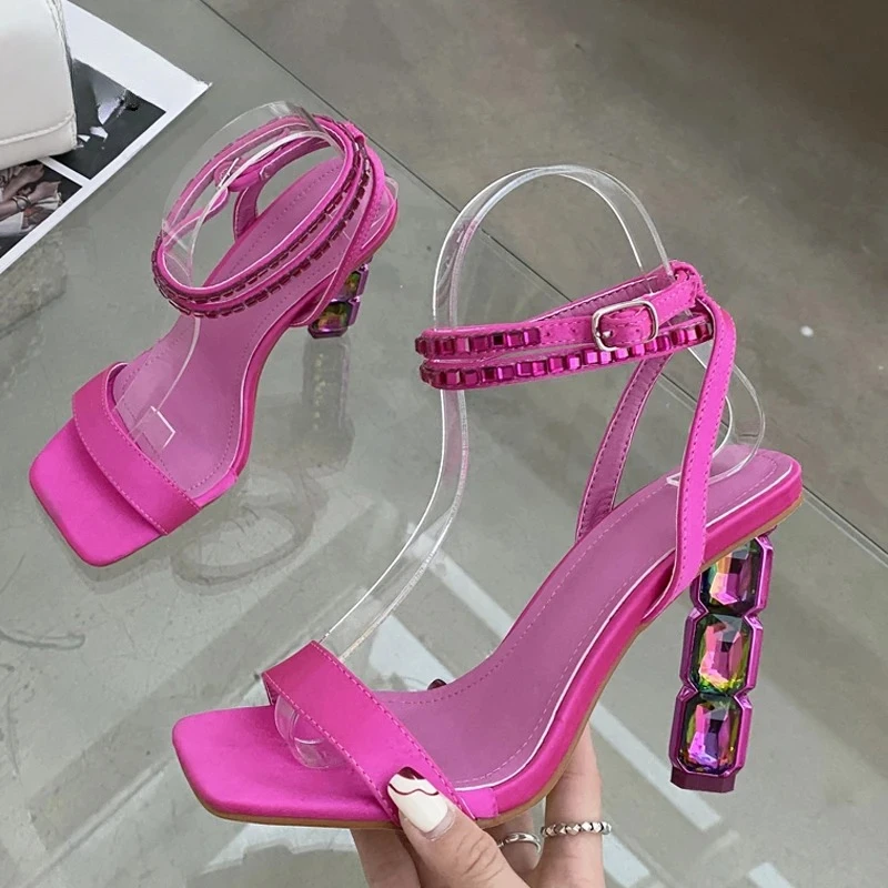 Aneikeh Sexy Sparkly Stacked C - Wide Fit Heels ulasan dan harga
