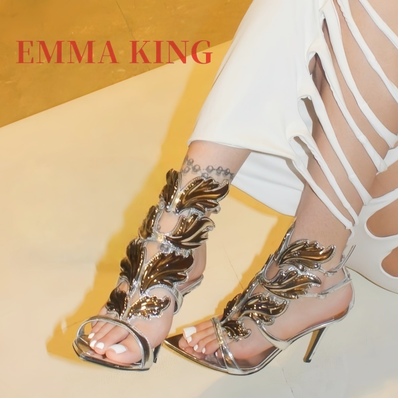 Women's Metallic Winged High H - Metallic Heel Sandal ulasan dan harga