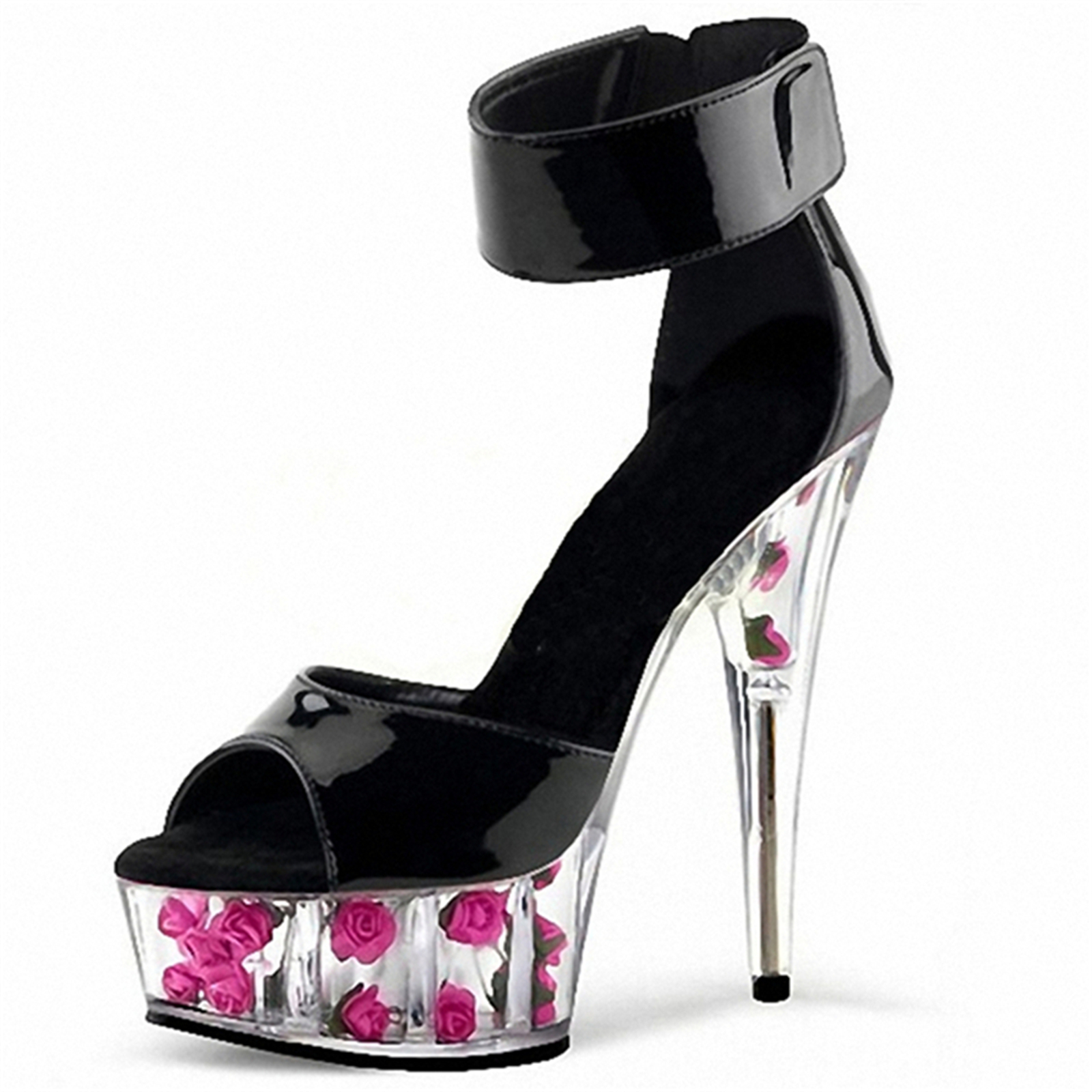 Neo Gothic Heels 15cm - Black  - Wide Fit Heels ulasan dan harga