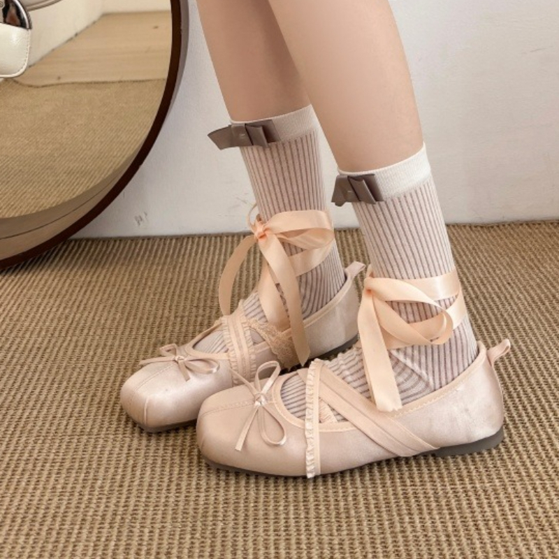 New Spring Comfortable Lace-up - Ballet Flat Women ulasan dan harga