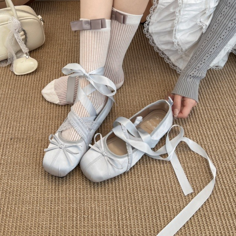New Spring Comfortable Lace-up - Ballet Flat Women ulasan dan harga