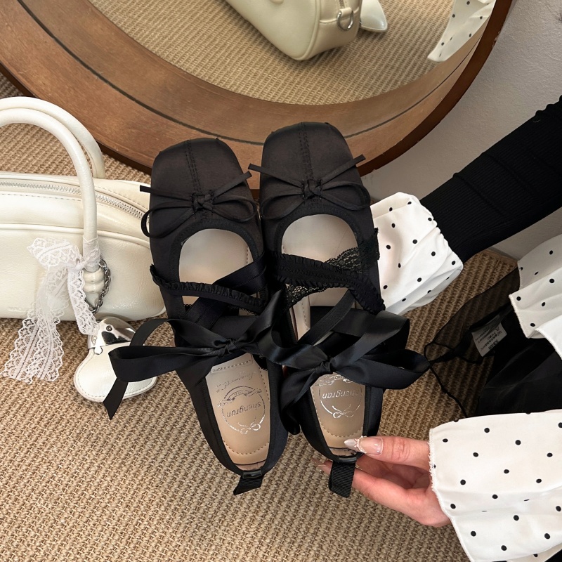 New Spring Comfortable Lace-up - Ballet Flat Women ulasan dan harga