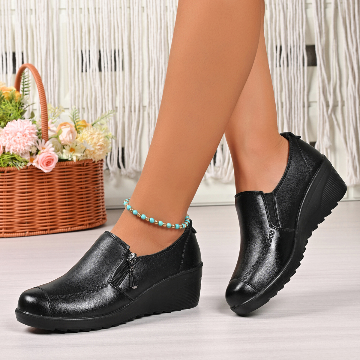 Women Genuine Leather Shoes Sp - Women'S Shoes Loafers Black ulasan dan harga