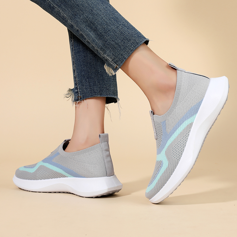 Women Mesh Knit Slip-On Traine - Women Shoes Qc ulasan dan harga