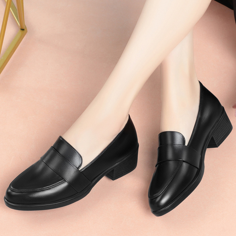 British Style Shallow Pointed  - Women'S Shoes Loafers Black ulasan dan harga