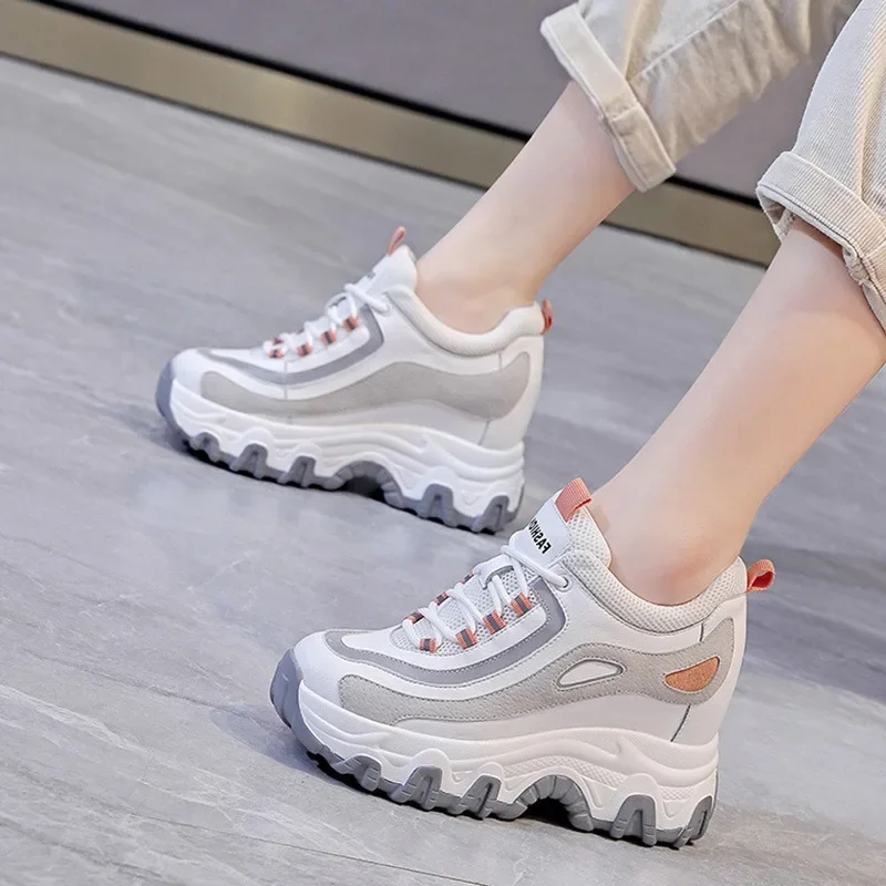 9CM Genuine Leather Platform W - Wedge Heeled Sneaker ulasan dan harga