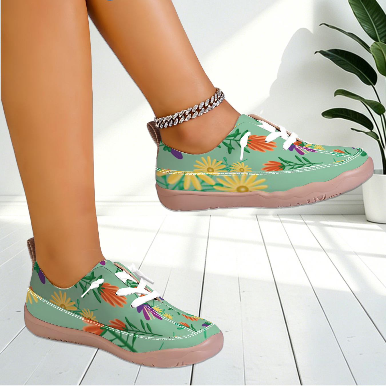 Casual Shoes Floral Print Wide - Women'S Shoes With Wide Toe Box ulasan dan harga