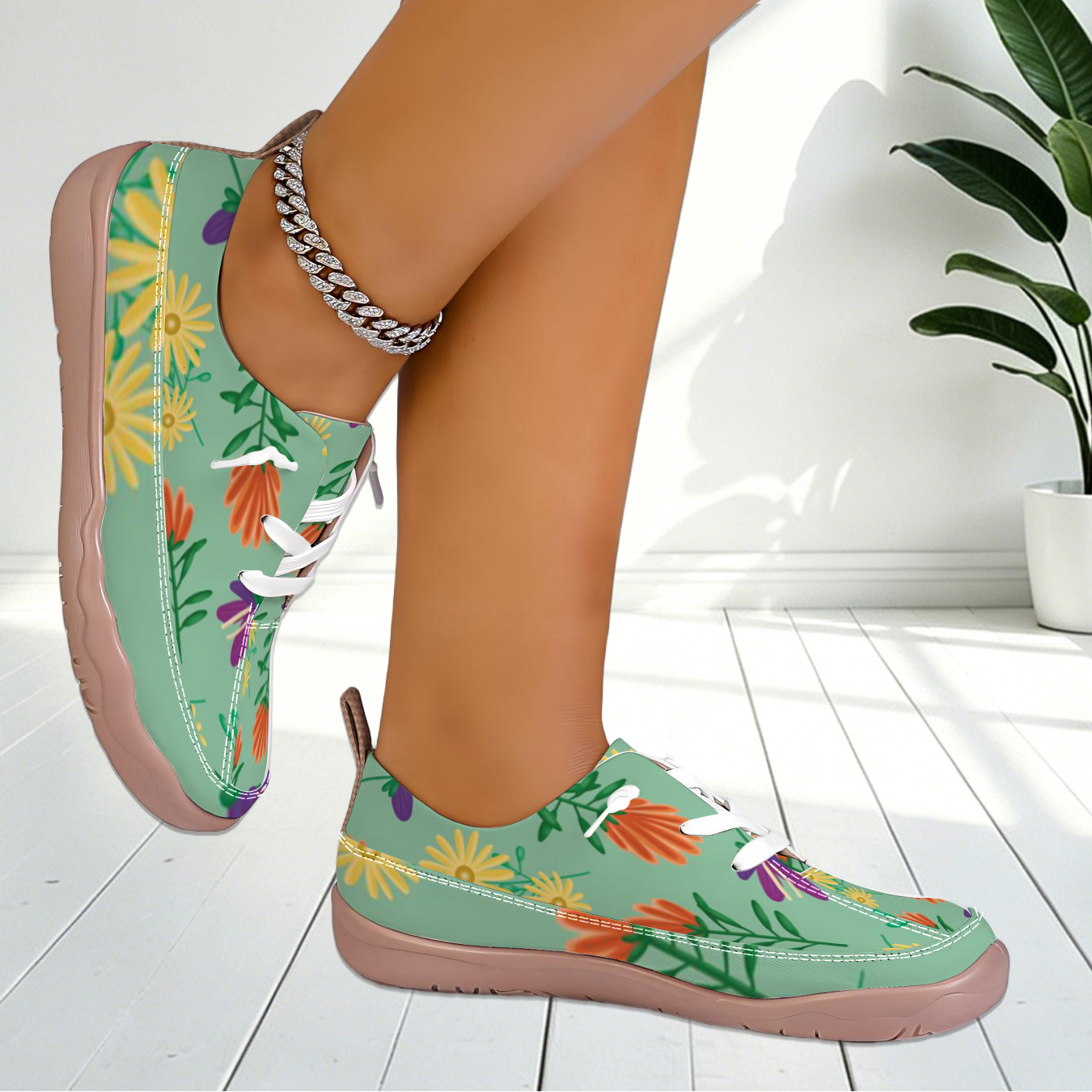 Casual Shoes Floral Print Wide - Women'S Shoes With Wide Toe Box ulasan dan harga