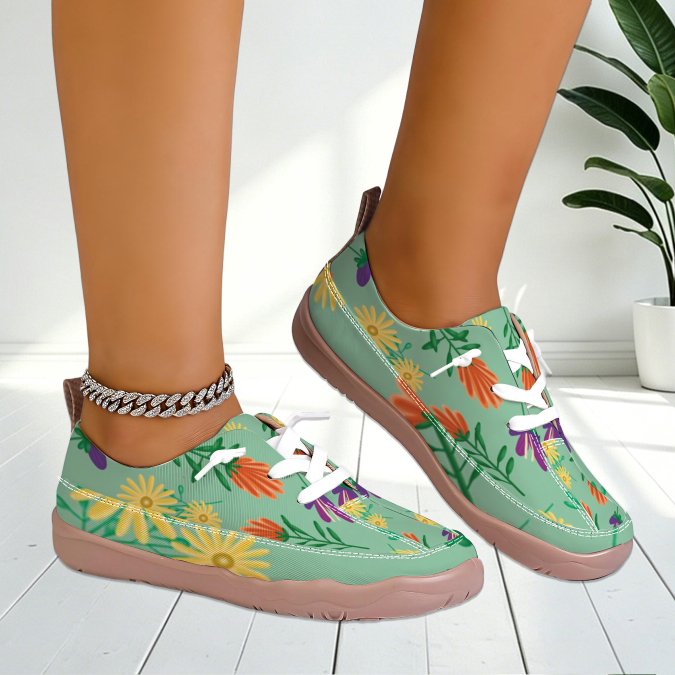 Casual Shoes Floral Print Wide - Women'S Shoes With Wide Toe Box ulasan dan harga