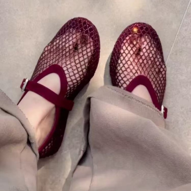 Hollow Rhinestone Baotou Sanda - Women'S Shoes Toms ulasan dan harga