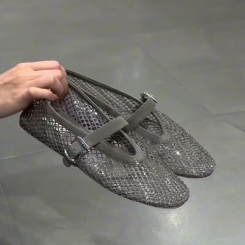 Hollow Rhinestone Baotou Sanda - Women'S Shoes Toms ulasan dan harga