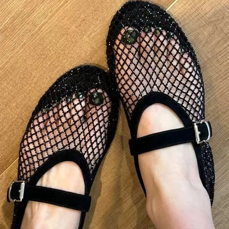 Hollow Rhinestone Baotou Sanda - Women'S Shoes Toms ulasan dan harga