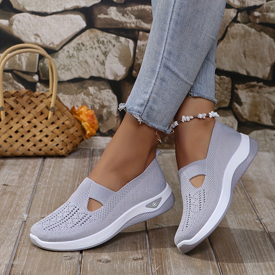 Womens Spring Summer Knit Slip - Women'S Shoes For Plantar Fasciitis ulasan dan harga