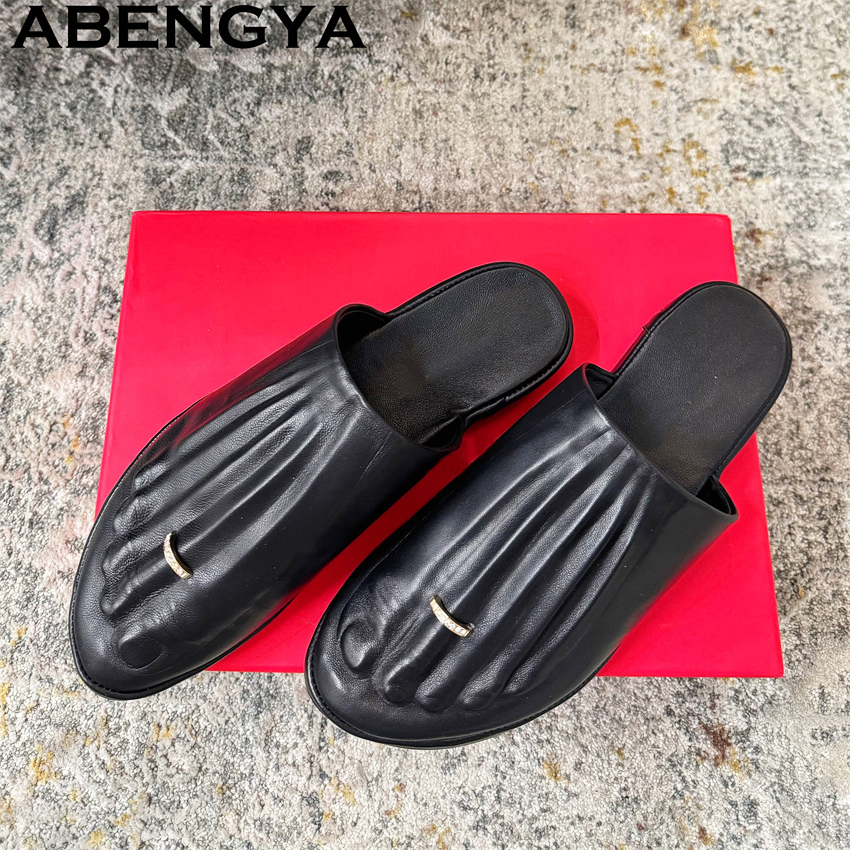 Black Real Leather Wrap Toe lo - Women'S Shoes Loafers Black ulasan dan harga