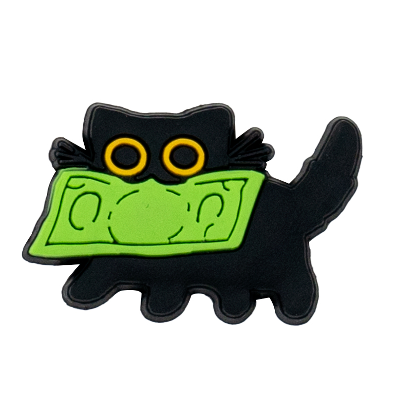 9Pcs Tblack catr Croc Charms S - Croc Style Clog ulasan dan harga