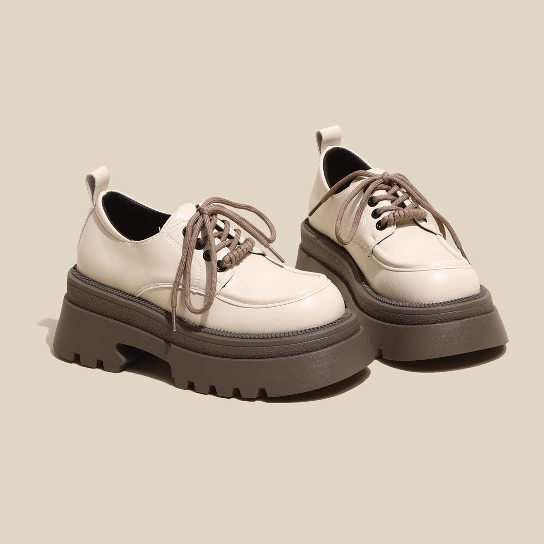 British Style Small Leather Sh - Women'S Shoes Loafers Black ulasan dan harga