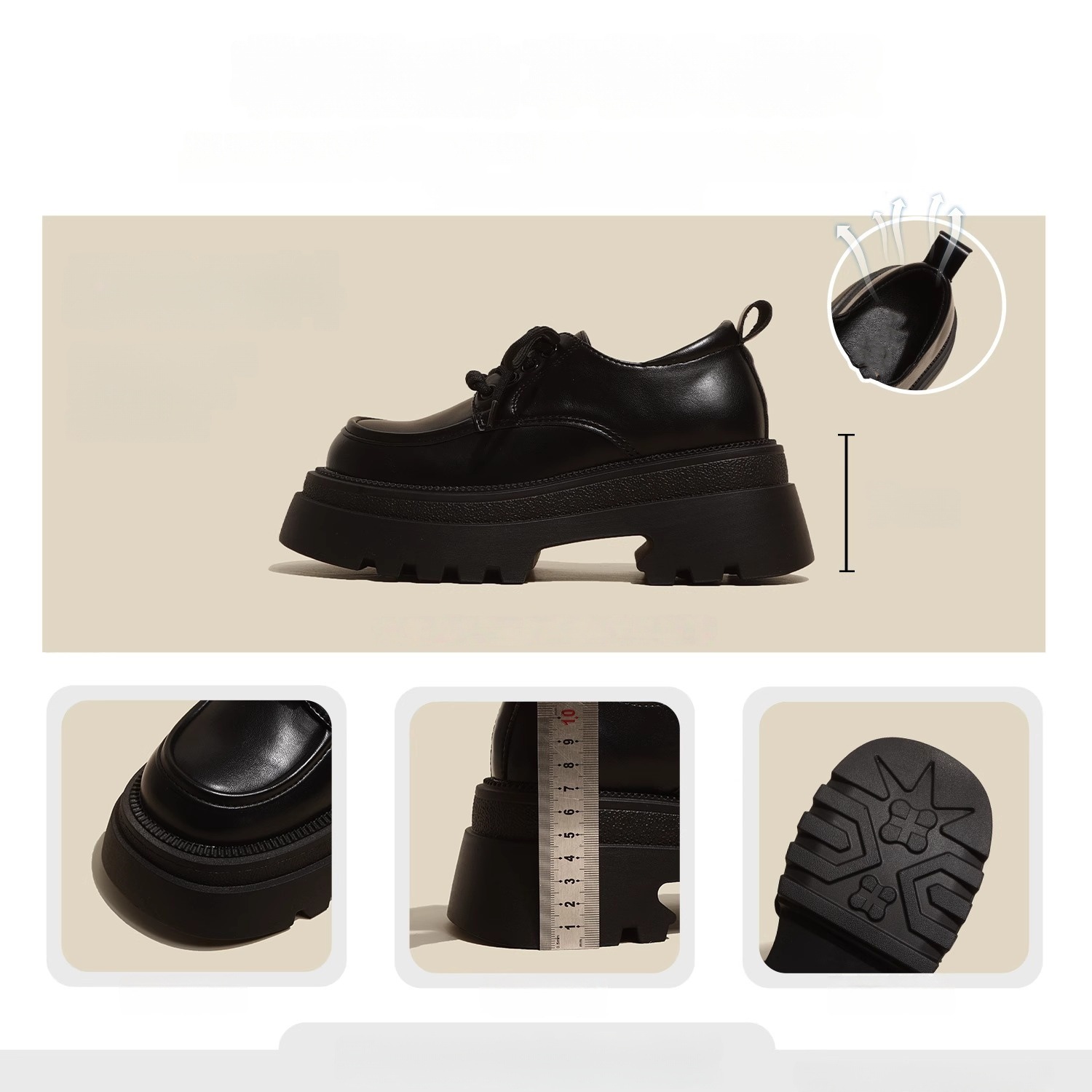 British Style Small Leather Sh - Women'S Shoes Loafers Black ulasan dan harga