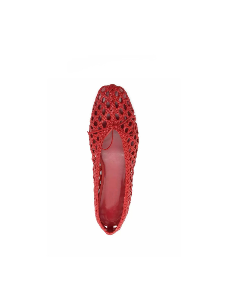 Women's Red Crochet Mesh Balle - Ballet Flat Women ulasan dan harga