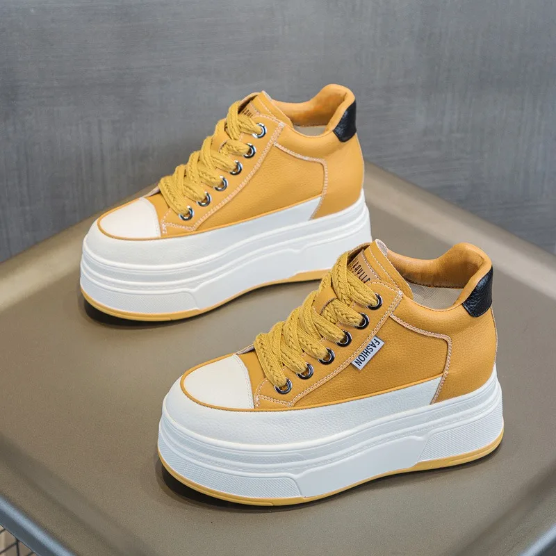 9CM Cow Suede Genuine Leather  - Wedge Heeled Sneaker ulasan dan harga