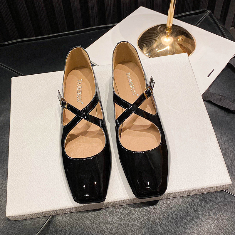 Red Mary Jane Flat Soes for Wo - Ballet Flat Women ulasan dan harga