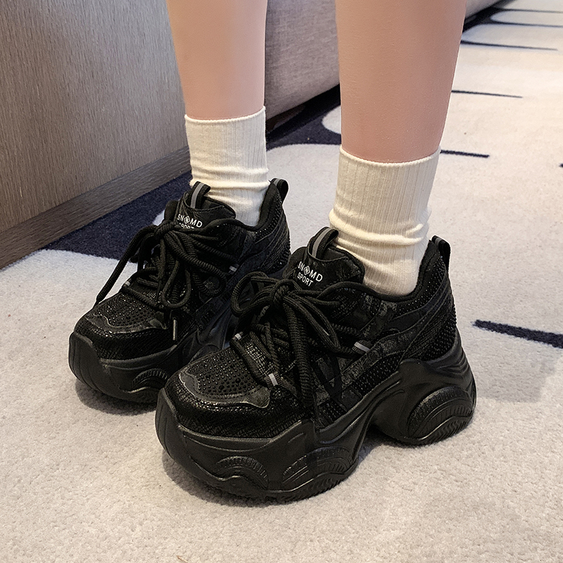 8CM Women Chunky Sneakers New  - Wedge Heeled Sneaker ulasan dan harga