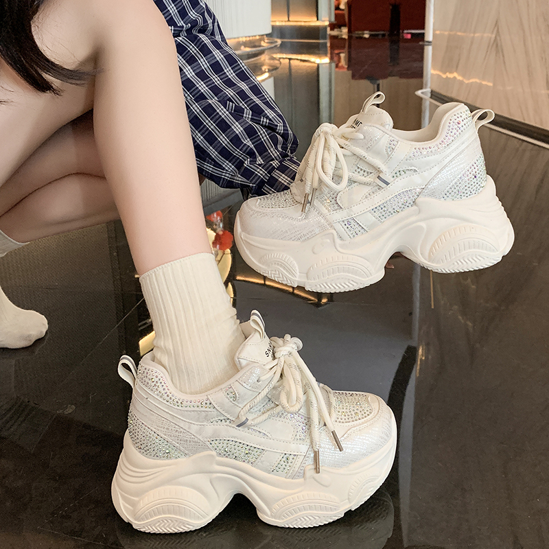 8CM Women Chunky Sneakers New  - Wedge Heeled Sneaker ulasan dan harga