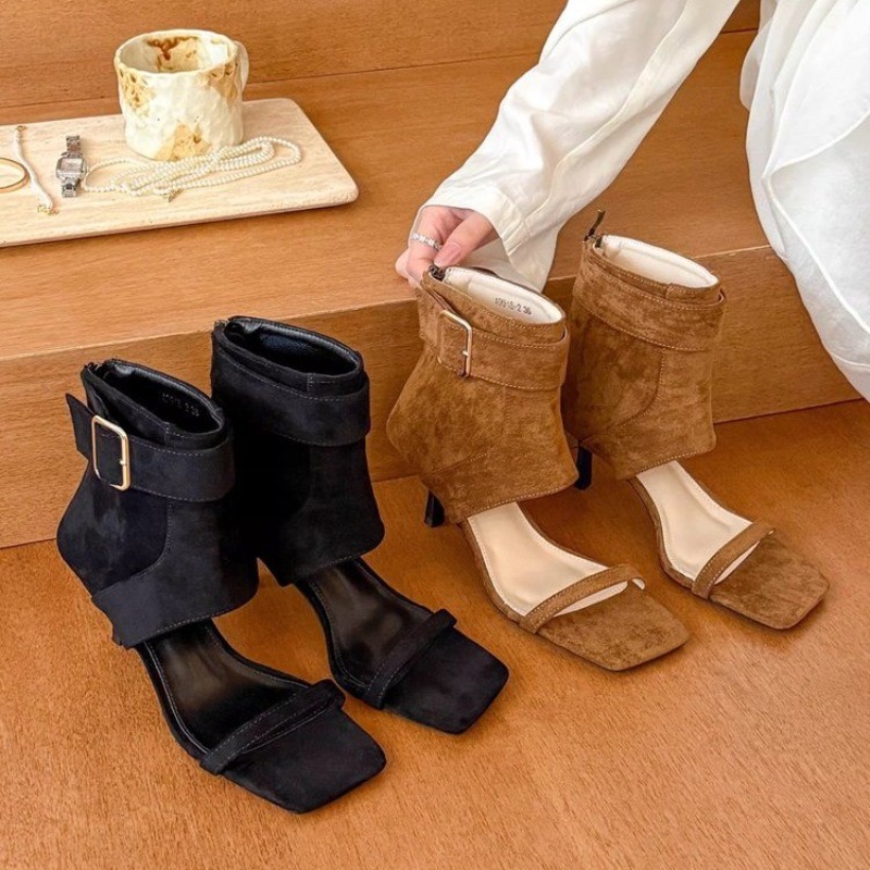Retro Summer New Square Toe Op - Platform Mule Heel ulasan dan harga