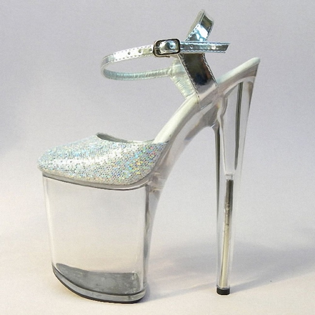 Glitter Silver 8 Inches High H - Women'S Shoes For Work ulasan dan harga