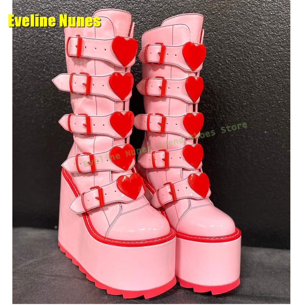 Pink Strawberry Button Platfor - Women'S Shoes Trending 2025 ulasan dan harga